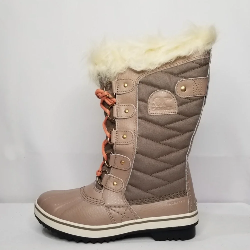 Sorel Women's Tofino II Waterproof Cozy Boots Size 6 Omega Taupe/ Pink NWT